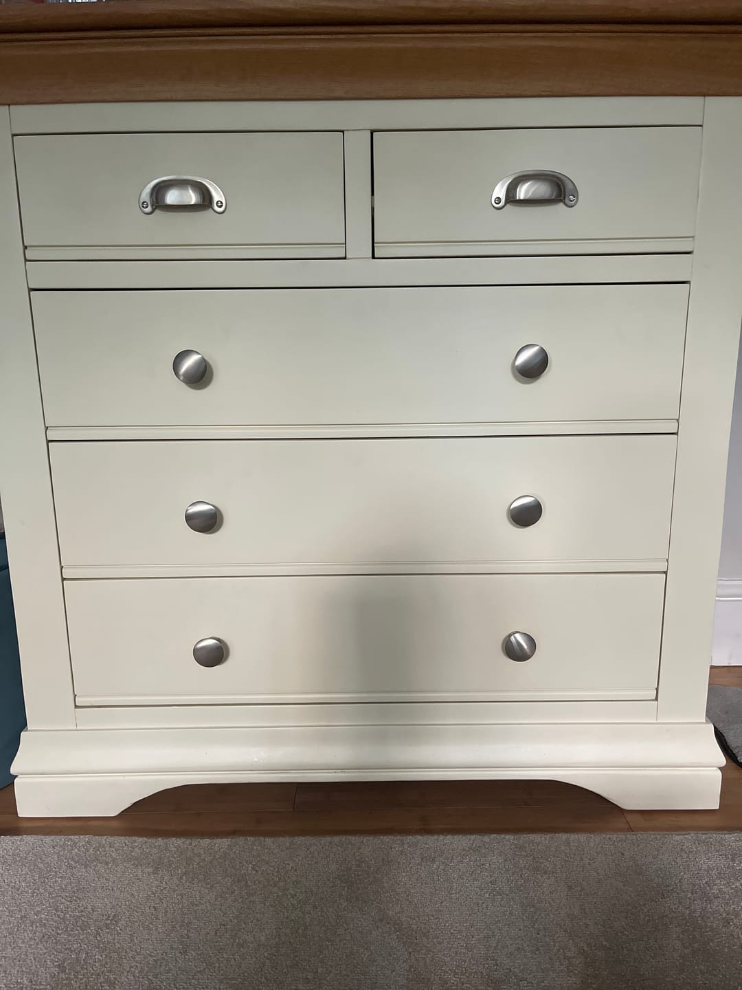 Customer photo review of Classic Brushed Satin Nickel Cupboard Handles