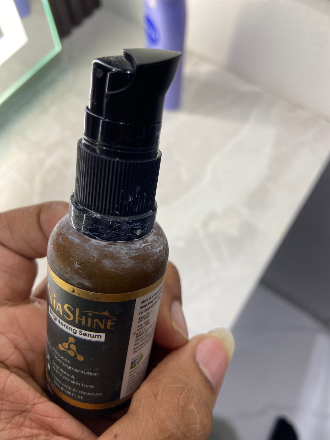 Customer photo review of Niashine Brightning Serum | Face Serum | 30ML