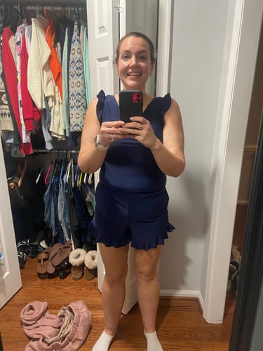 Customer photo review of ginger swim romper