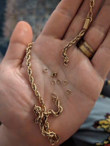 Customer photo review of Rose Gold Rope Chain (4mm)