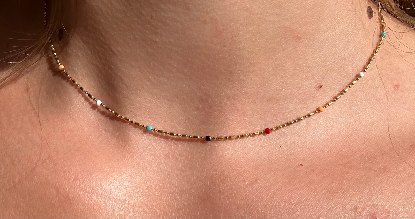 Customer photo review of Sasha Multi-Colored Necklace