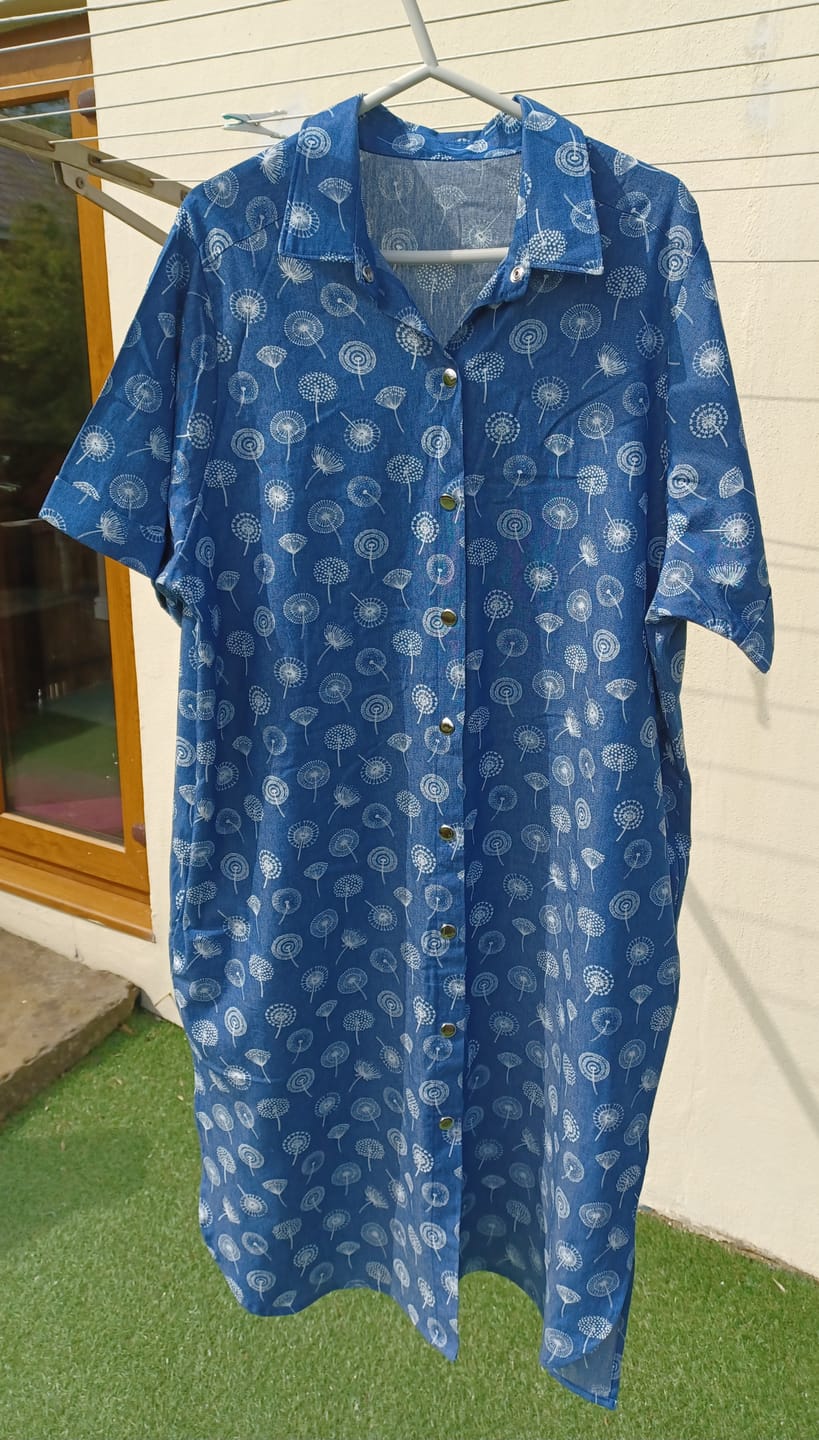 Customer photo review of Dandelions Chambray Denim Fabric