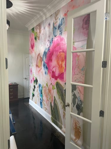 Customer photo review of "Tea Party" Oversized Wall Mural