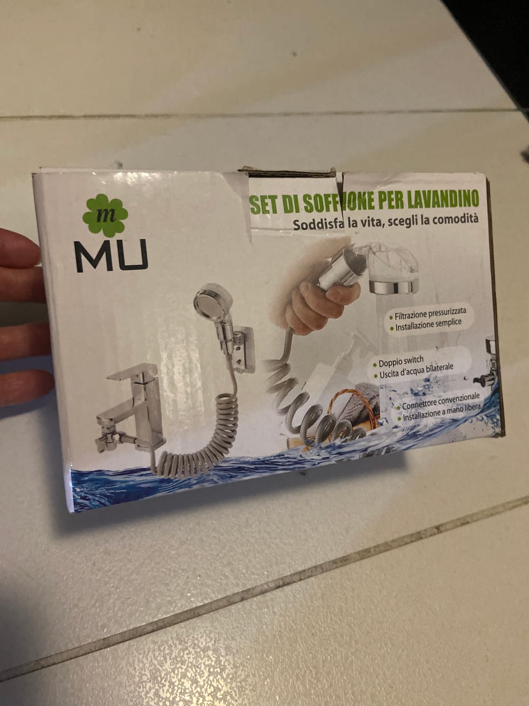 Customer photo review of Set Soffione Doccetta per Lavandino con Tubo a Spirale