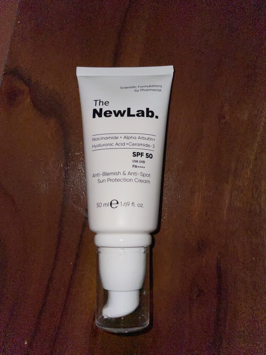 Customer photo review of Sonnenschutzcreme LSF 50+ Anti Akne und Hautunreinheiten