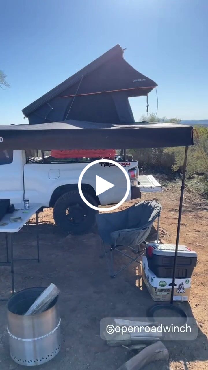 Customer video review of OPENROAD 90-Degree Quick-open Awning