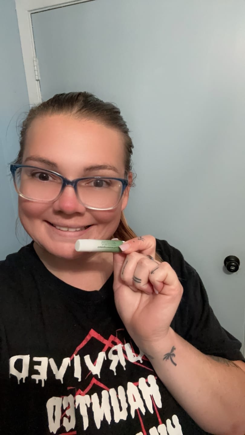 Customer photo review of Eucalyptus Spearmint Lip Balm