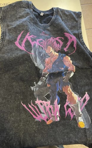 Customer photo review of Vegeta Vintage Tank Top V1
