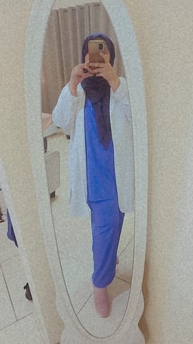 Customer photo review of Fiona Women's Modernist Labcoat