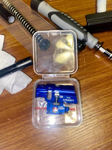 Customer photo review of TTI Airsoft Tokyo Marui Hi Capa GBB Infinity One Piece Full CNC TDC Hop Up Chamber - Blue