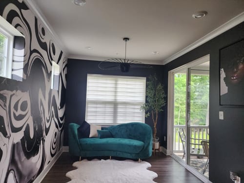 Customer photo review of "Dark and Stormy" Oversized Wall Mural