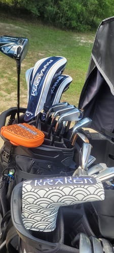 Customer photo review of Japanese Wave Blade Headcover - Copper | Kraken Golf