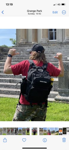 Customer photo review of Raven Forge Backpack - 45L or 25L