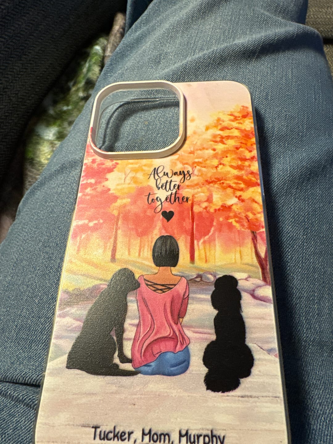 Customer photo review of Together with my pet - Personalized phone case
