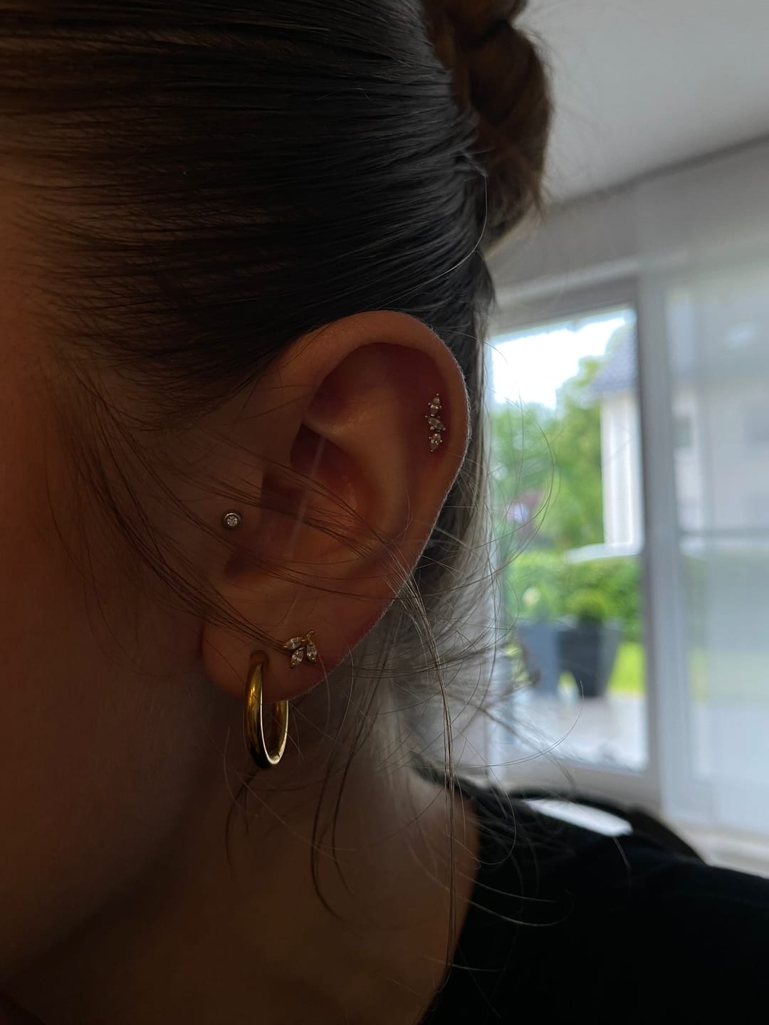 Customer photo review of Simple Ohrringe | 18K vergoldet
