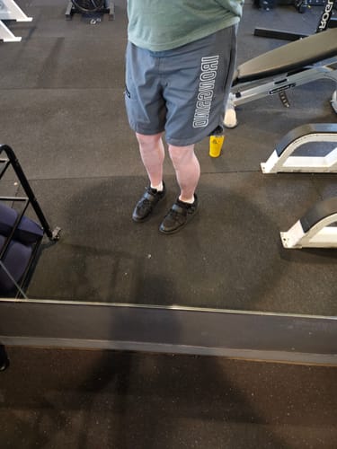 Customer photo review of Reborn Performance Shorts | Gun Metal