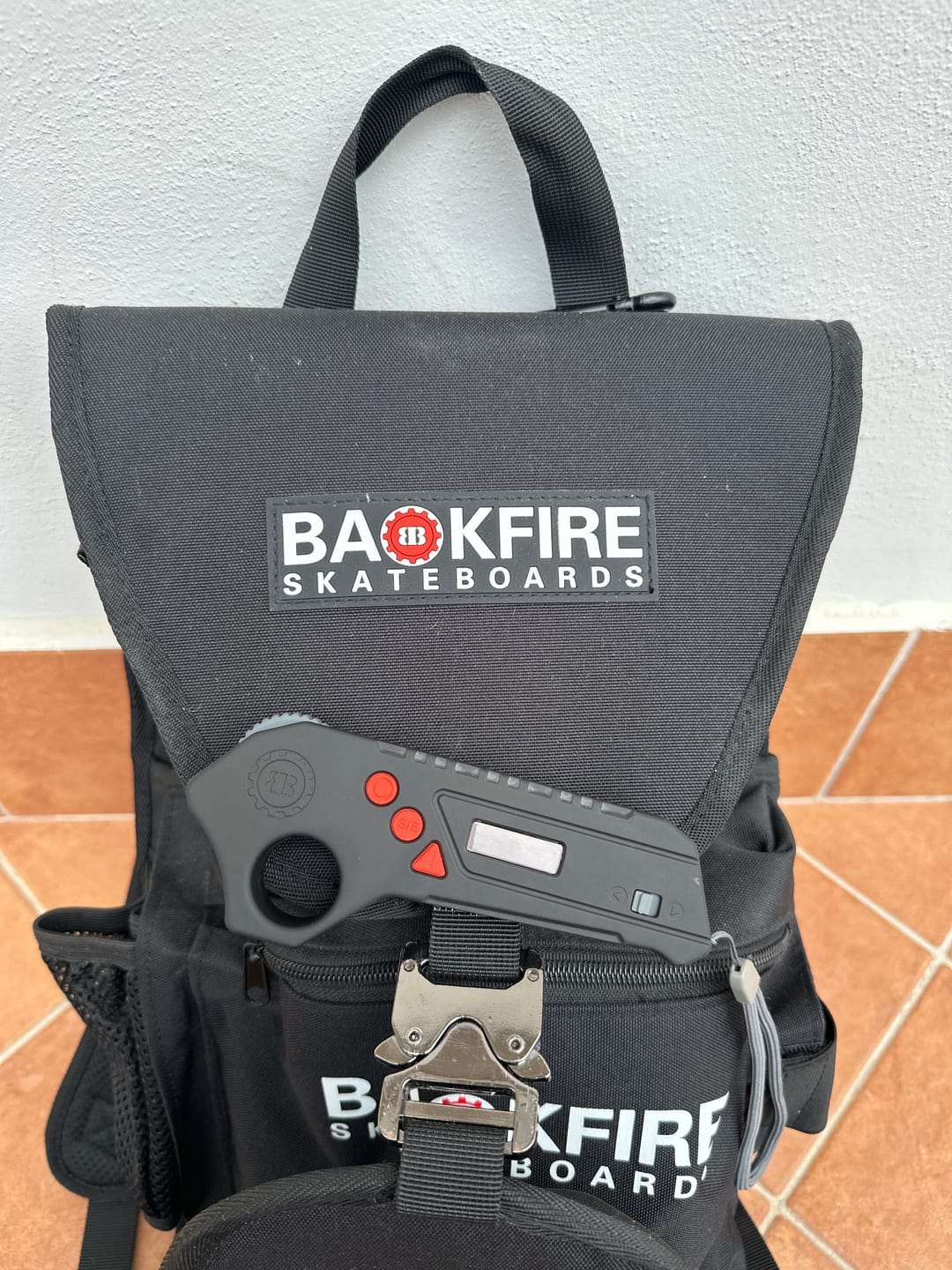 Customer photo review of Skateboard and Longboard Backpack By Backfire