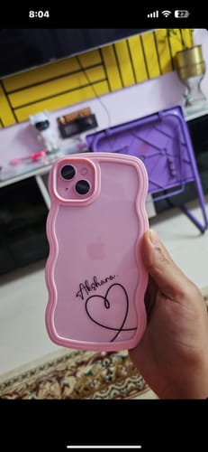 Customer photo review of Wawy Style Customised Silicon Case for iPhone  ( Pink )