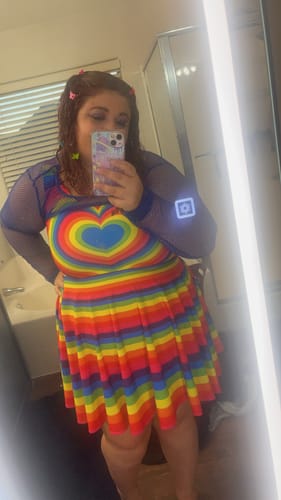 Customer photo review of Heartbeat Skater Dress