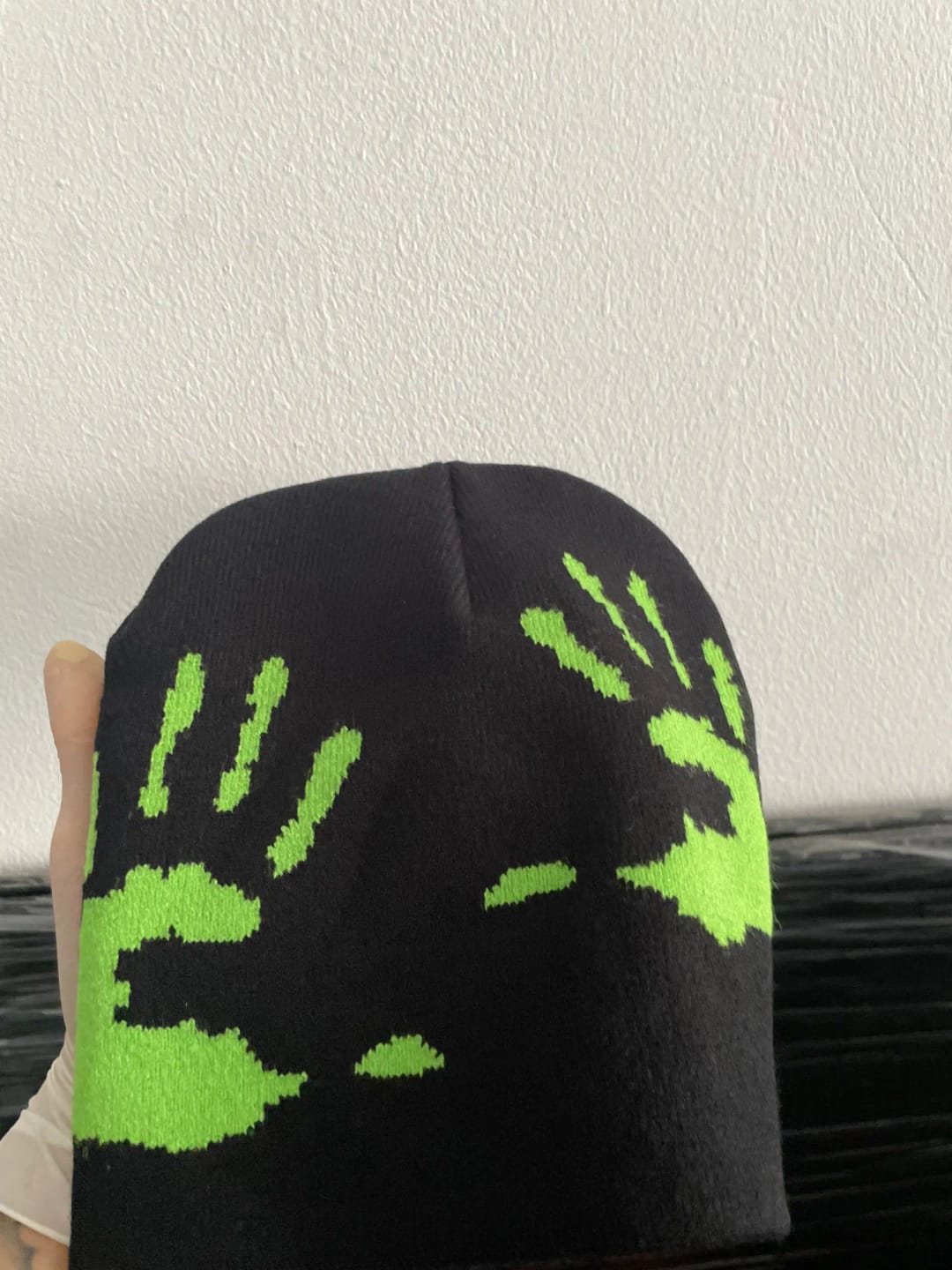 Customer photo review of Green Handed y2k Beanie