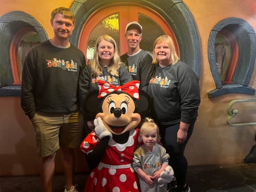 Customer photo review of Disneyland DTF Heat Transfer, Disney Vacation Design, Mickey Minnie DTF
