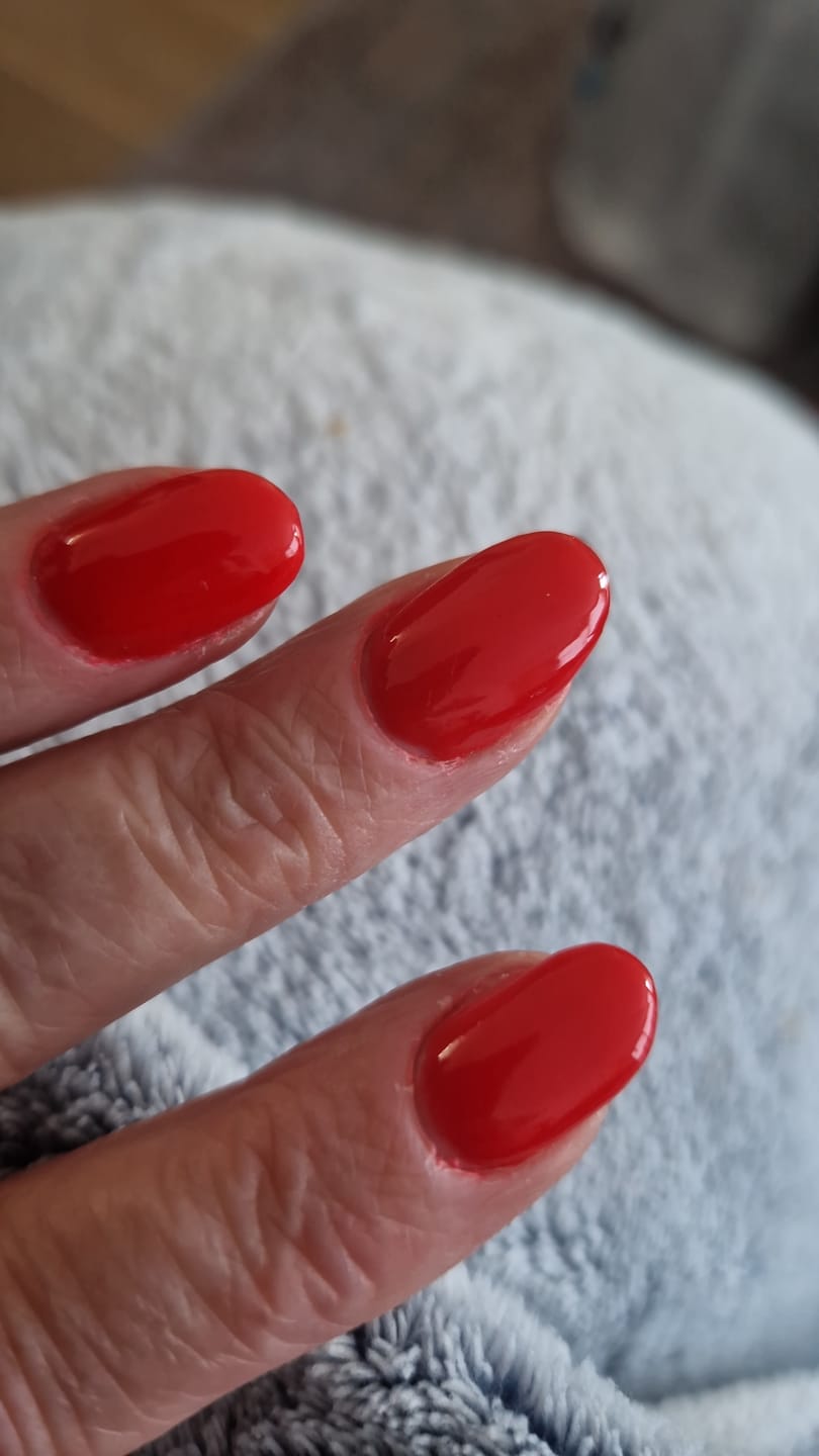 Customer photo review of Rose Red Dipping Powder