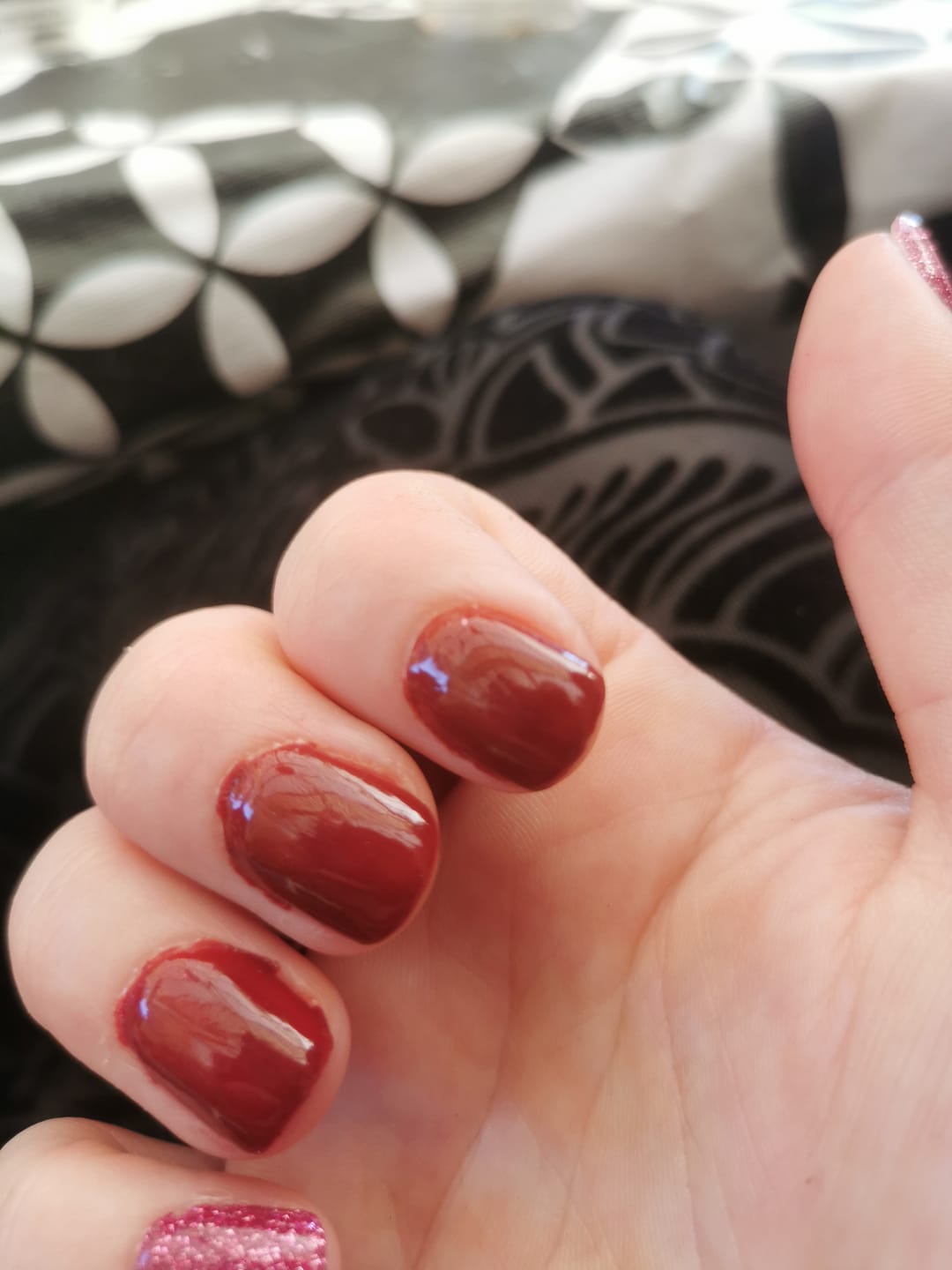 Customer photo review of Rogue Red Dipping Powder