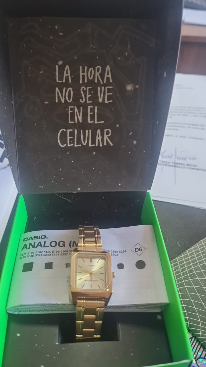 Customer photo review of Reloj Casio Tank Análogo LTP-V007G-9E Dorado