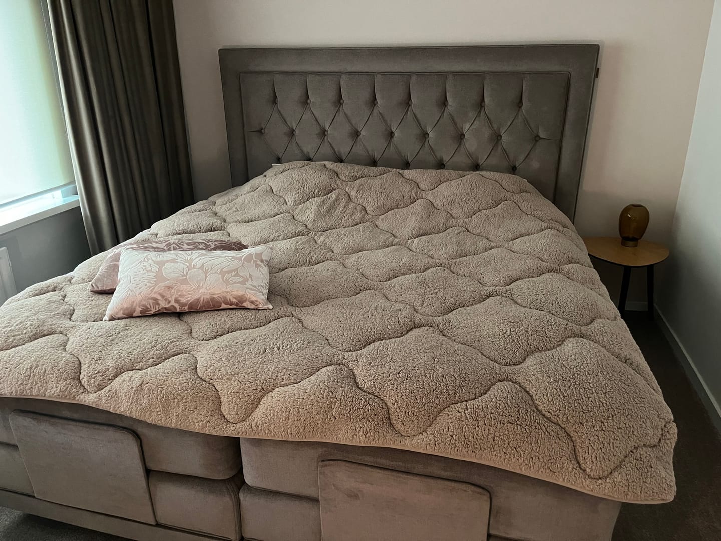 Customer photo review of Bed in a bag 2-in-1 Teddy Iced Coffee Taupe