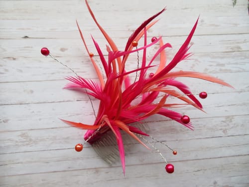 Customer photo review of Full Biot Fringe 14cm Feather Length FR013