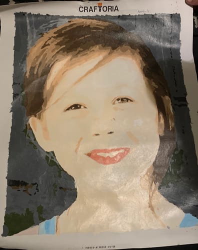 Customer photo review of Custom Paint By Numbers Kit