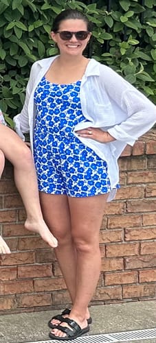 Customer photo review of rue swim romper
