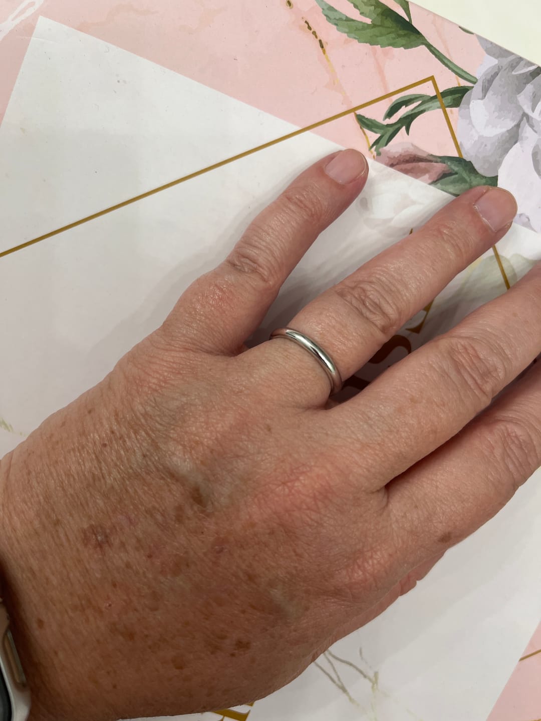 Customer photo review of High Polished Classic Comfort Fit Wedding Band