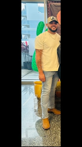 Customer photo review of CRAZY "HONEY" | MEN SQUARE TOE WESTERN COWBOY BOOTS