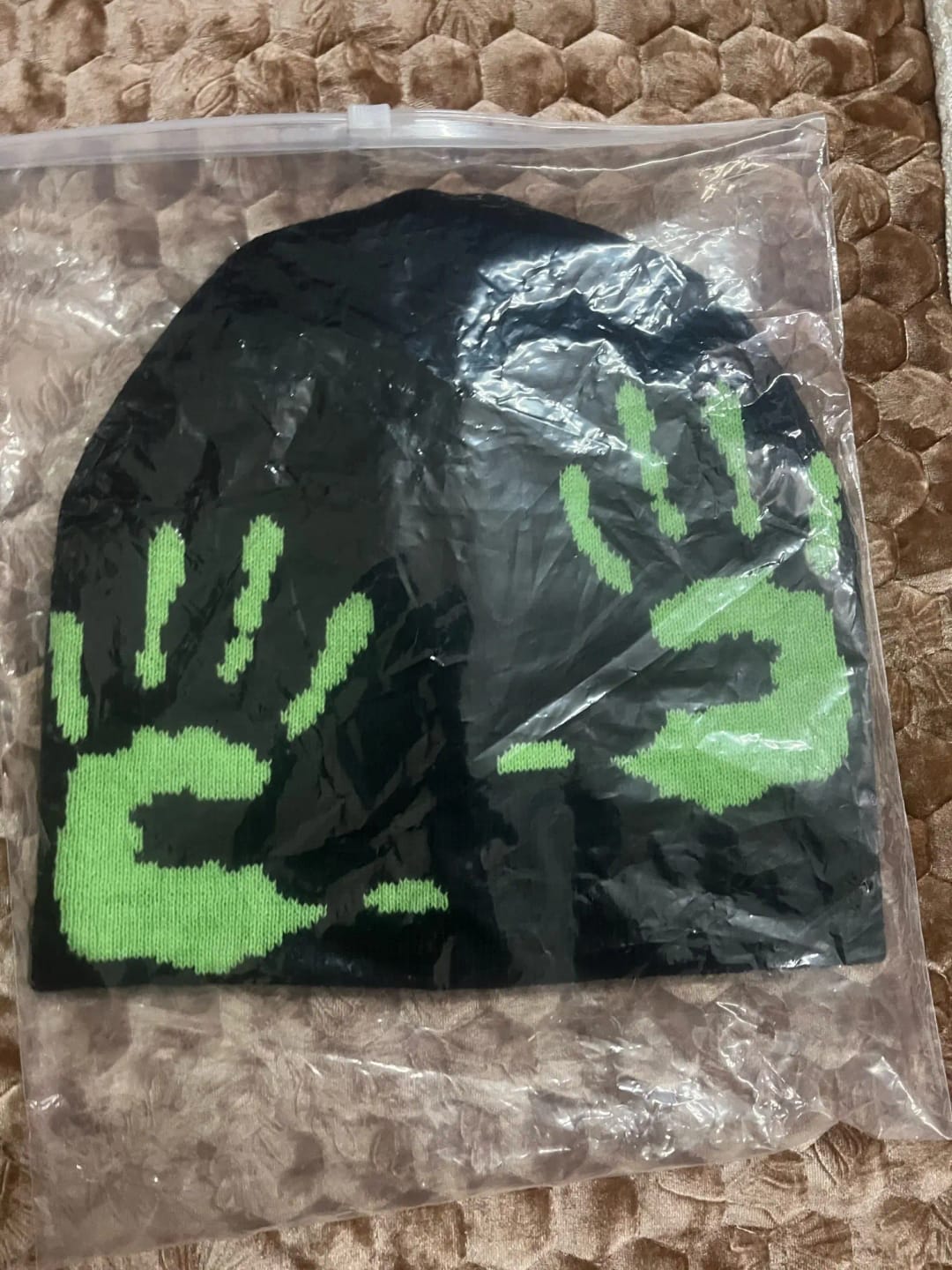 Customer photo review of Green Handed y2k Beanie