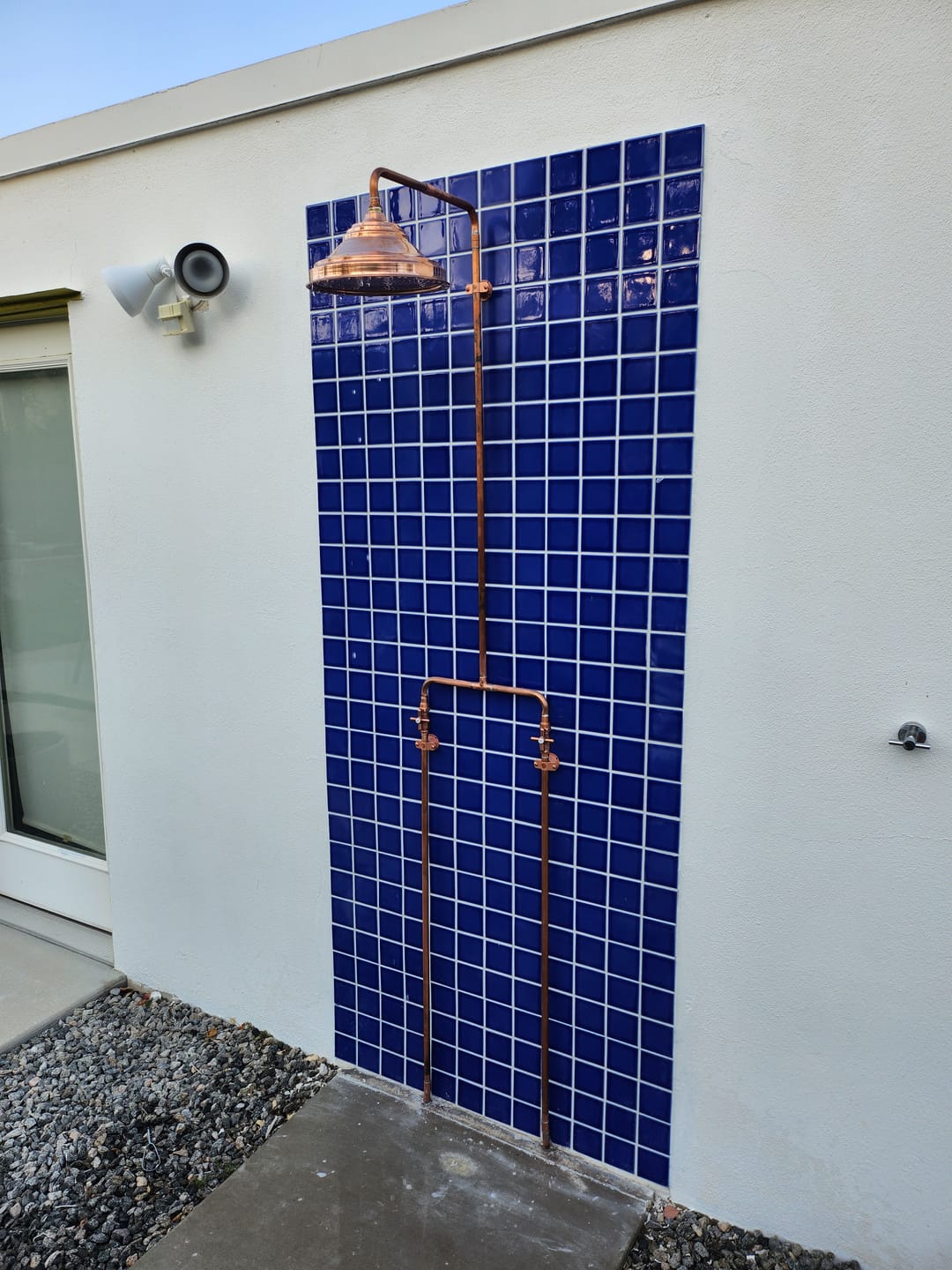 Customer photo review of Unlacquered copper showerhead - Dommed Style