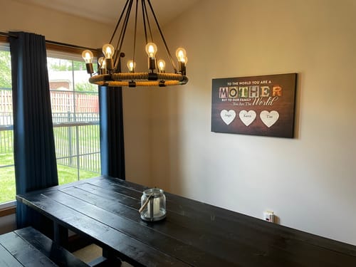 Customer photo review of You Are The World Custom Names Canvas For Mom