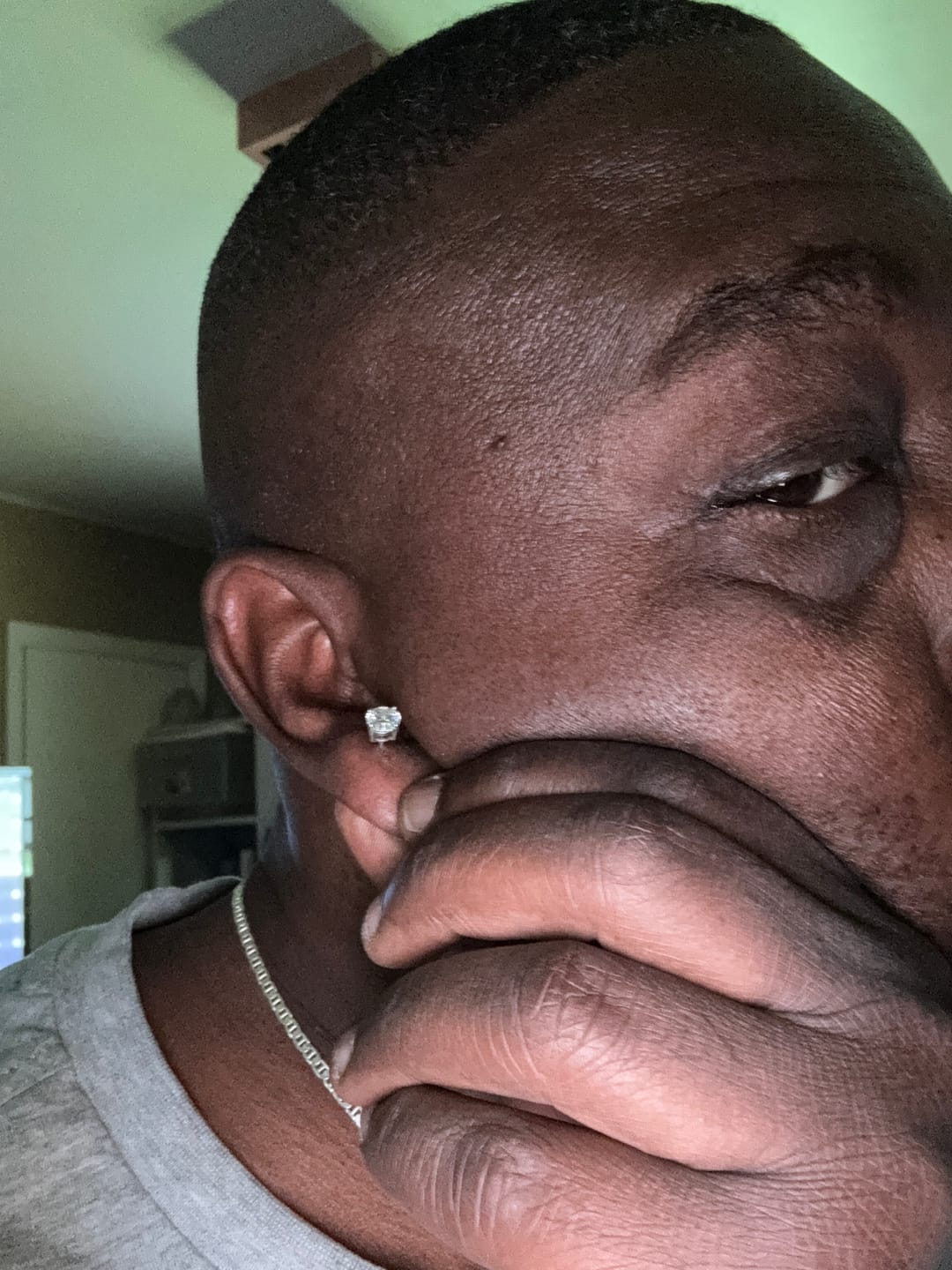 Customer photo review of 6MM Moissanite Earrings