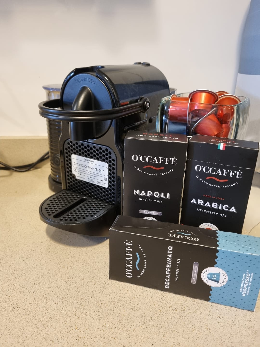 Customer photo review of Pack Occaffe 120 Cápsulas Aluminio Compatibles para Nespresso