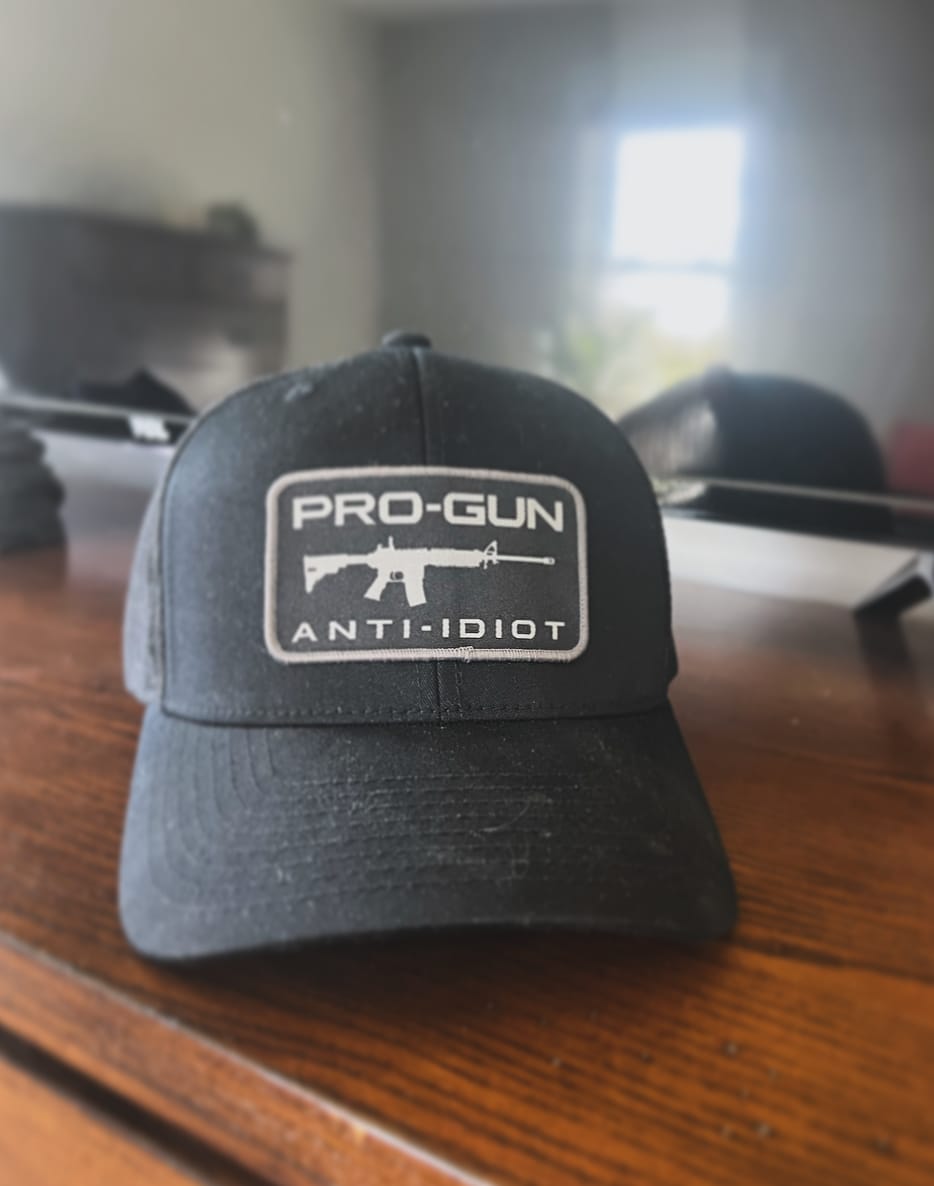 Customer photo review of Pro Gun Anti Idiot Woven Patch Hat