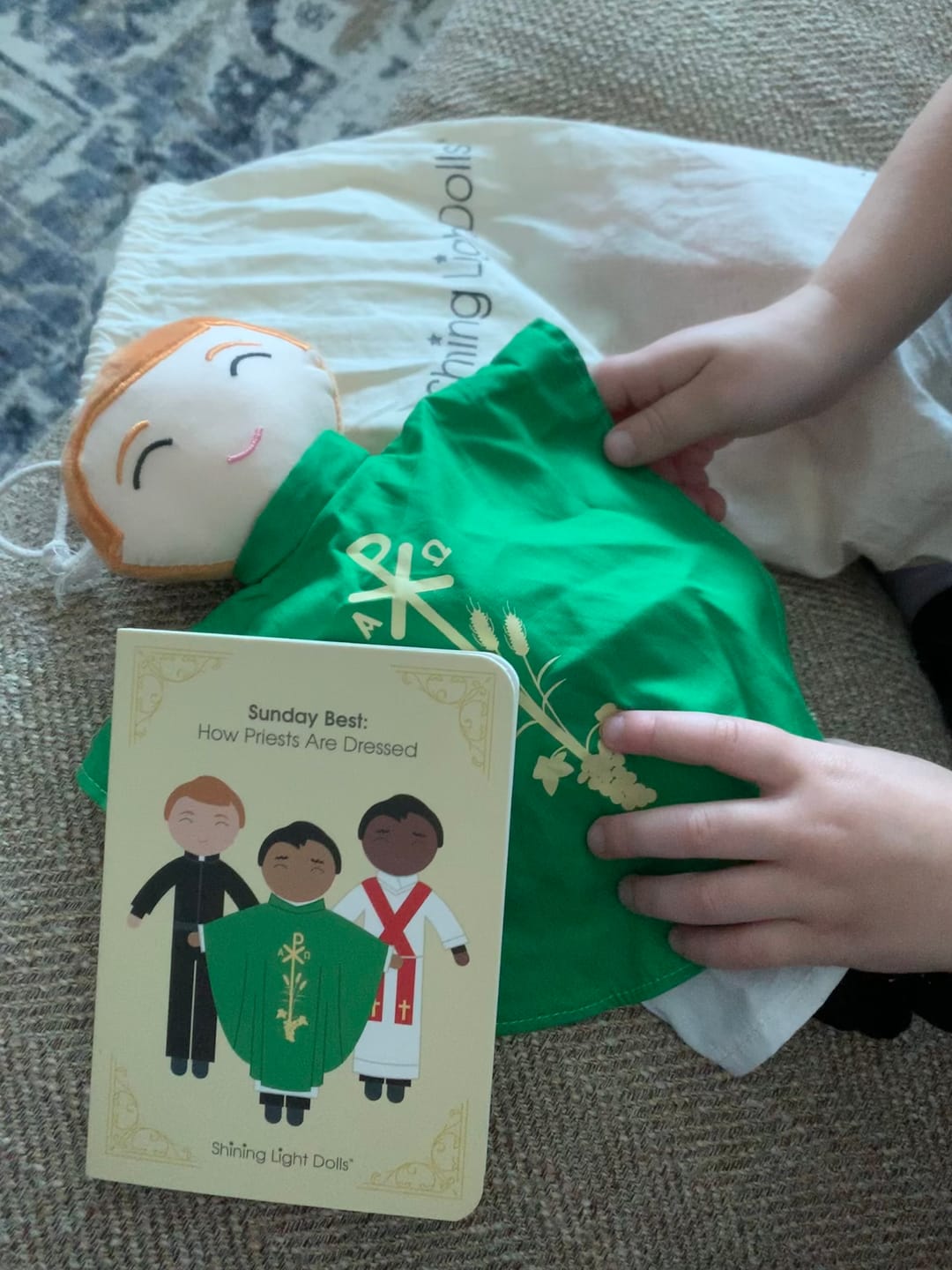 Customer photo review of Father Paul Catholic Priest Rag Doll 14 Piece Set