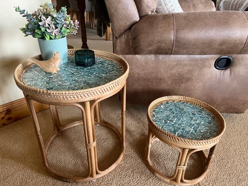 Customer photo review of Sirena Rattan Table Set