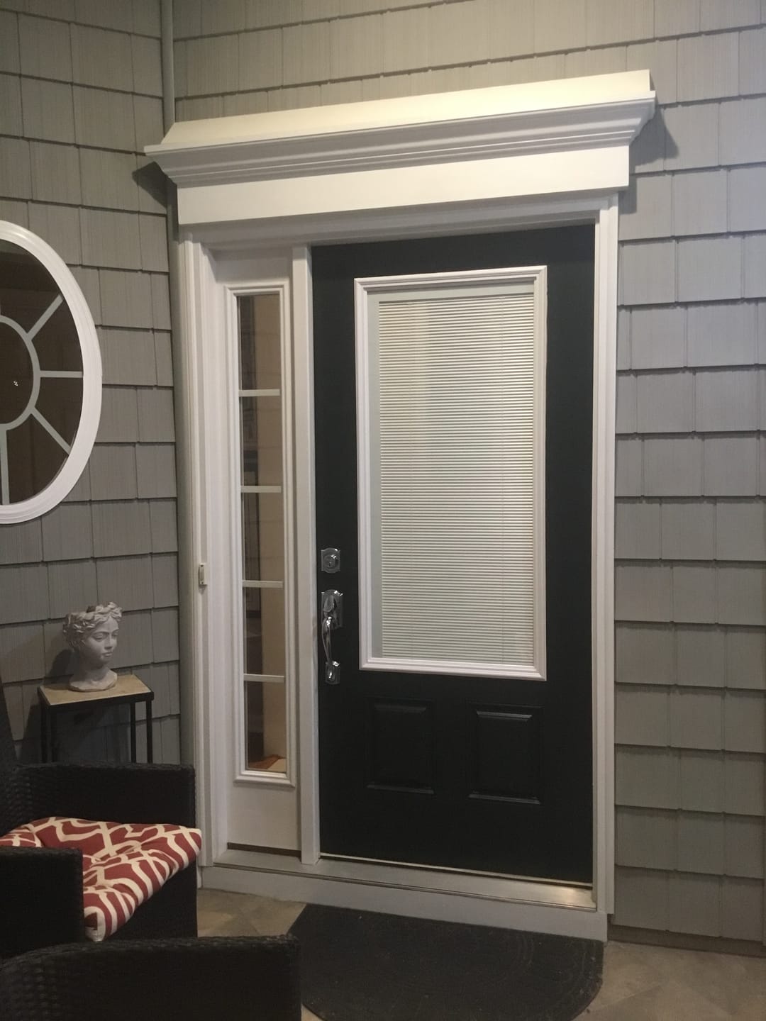 Customer photo review of Raise & Lower Blinds Glass and Frame Kit (3/4 Lite 24" x 50" Frame Size)
