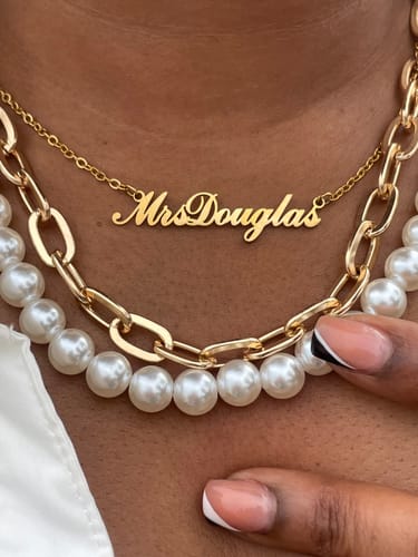 Customer photo review of Personalized Name Necklace