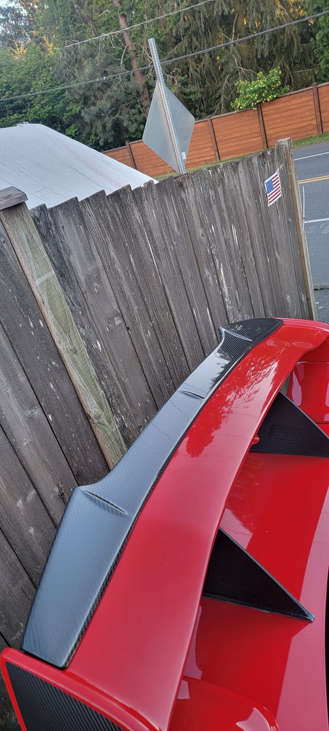 Customer photo review of 2015-21 Subaru STi Carbon Fiber Spoiler Gurney
