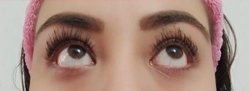 Customer photo review of Suero para pestañas y cejas