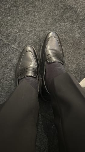 Customer photo review of Braided Penny Loafer - Solid Black (Crepe Sole)