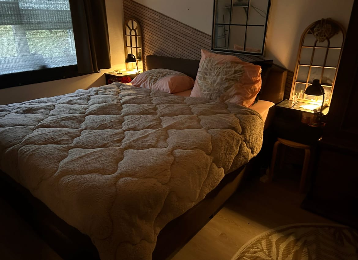 Customer photo review of Bed in a bag 2-in-1 Teddy Iced Coffee Taupe