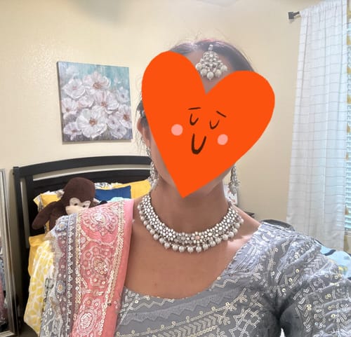 Customer photo review of Anjali Mirror Full Set With Tikka