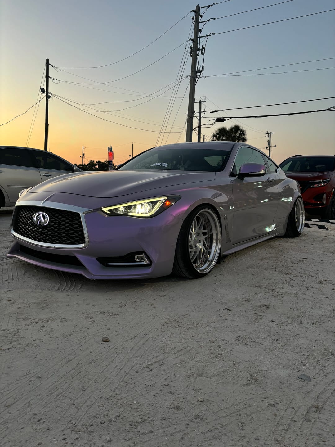 Customer photo review of Candy Metallic Gray Purple vinyl wrap